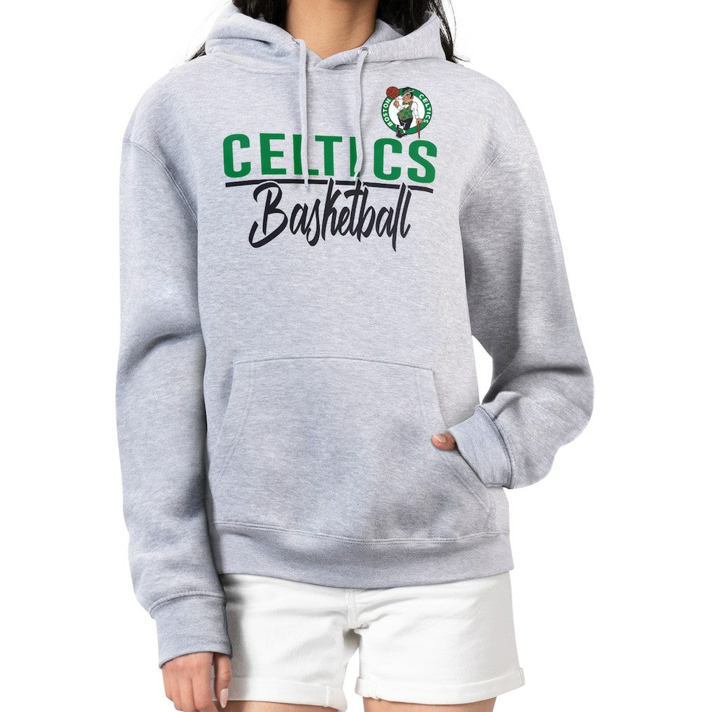 NBA - Boston Celtics G-III 4Her by Carl Banks Women's Graphics Fleece Pullover Hoodie - Heather Gray