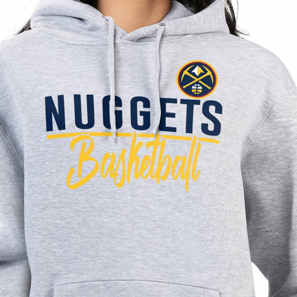 NBA - Denver Nuggets G-III 4Her by Carl Banks Women's Graphics Fleece Pullover Hoodie - Heather Gray