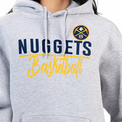 NBA - Denver Nuggets G-III 4Her by Carl Banks Women's Graphics Fleece Pullover Hoodie - Heather Gray