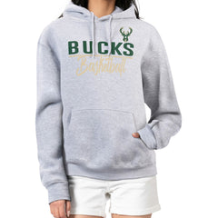 NBA - Milwaukee Bucks G-III 4Her by Carl Banks Women's Graphics Fleece Pullover Hoodie - Heather Gray
