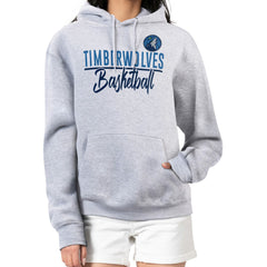 NBA - Minnesota Timberwolves G-III 4Her by Carl Banks Women's Graphics Fleece Pullover Hoodie - Heather Gray