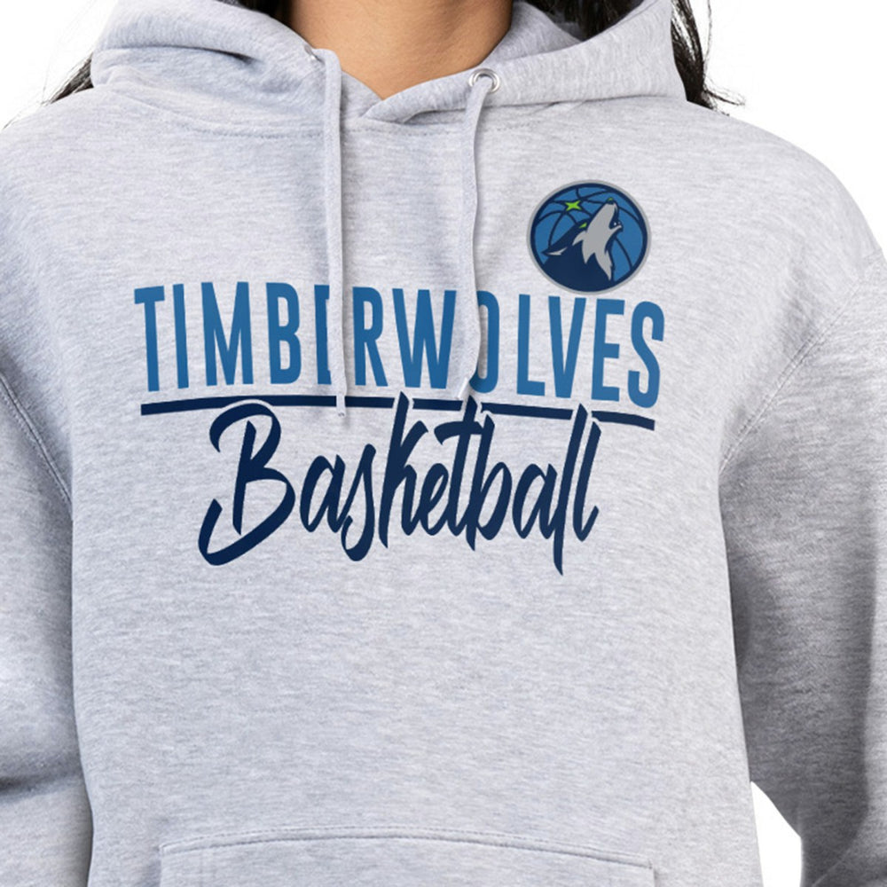 NBA - Minnesota Timberwolves G-III 4Her by Carl Banks Women's Graphics Fleece Pullover Hoodie - Heather Gray