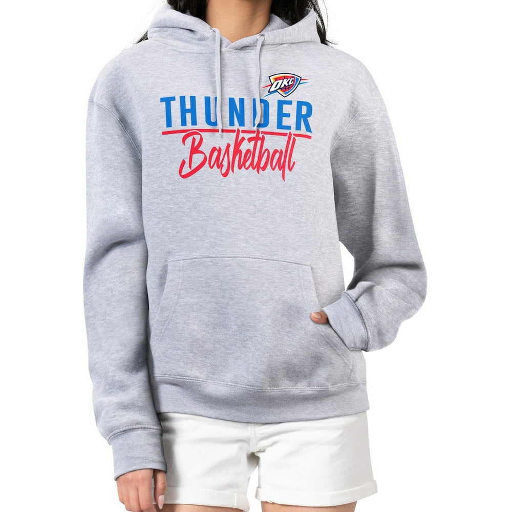 NBA - Oklahoma City Thunder G-III 4Her by Carl Banks Women's Graphics Fleece Pullover Hoodie - Heather Gray