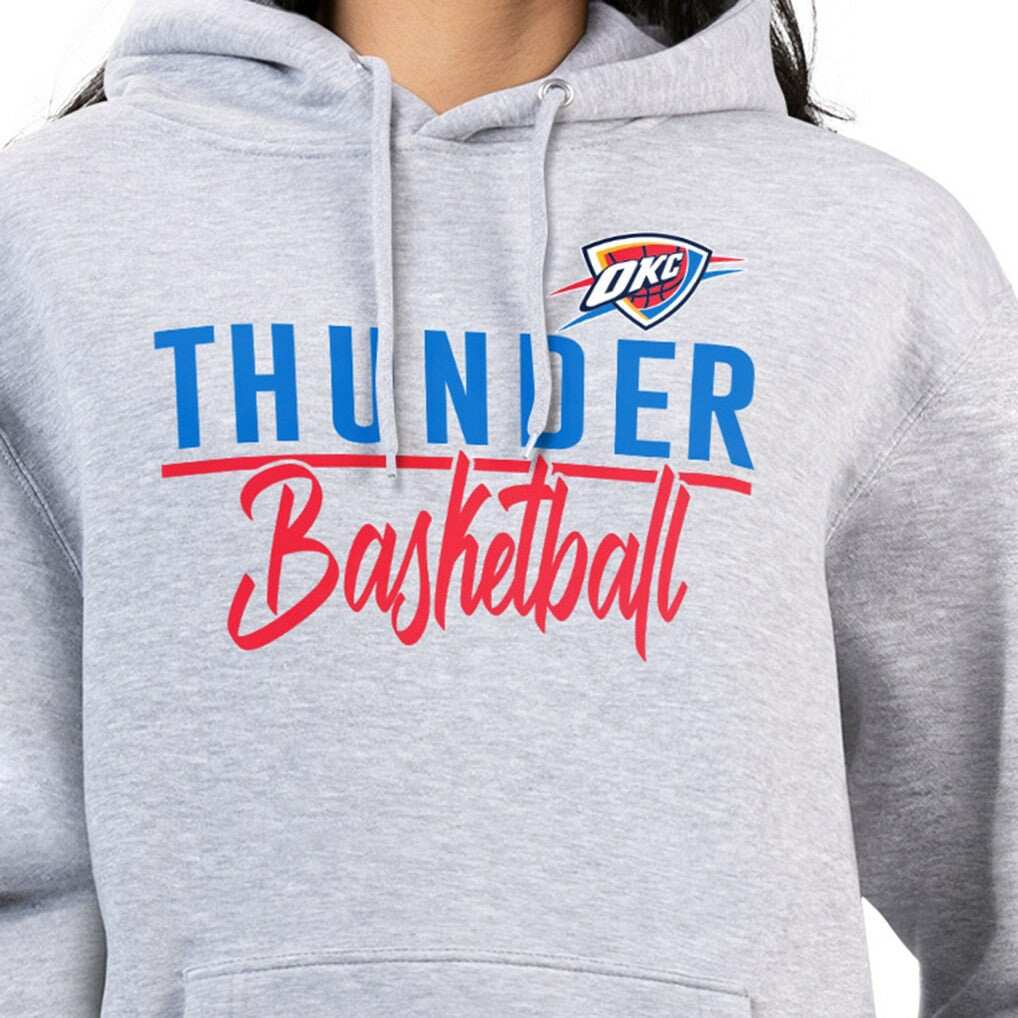 NBA - Oklahoma City Thunder G-III 4Her by Carl Banks Women's Graphics Fleece Pullover Hoodie - Heather Gray