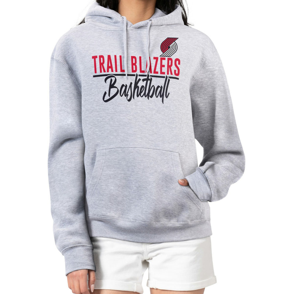 NBA - Portland Trail Blazers G-III 4Her by Carl Banks Women's Graphics Fleece Pullover Hoodie - Heather Gray