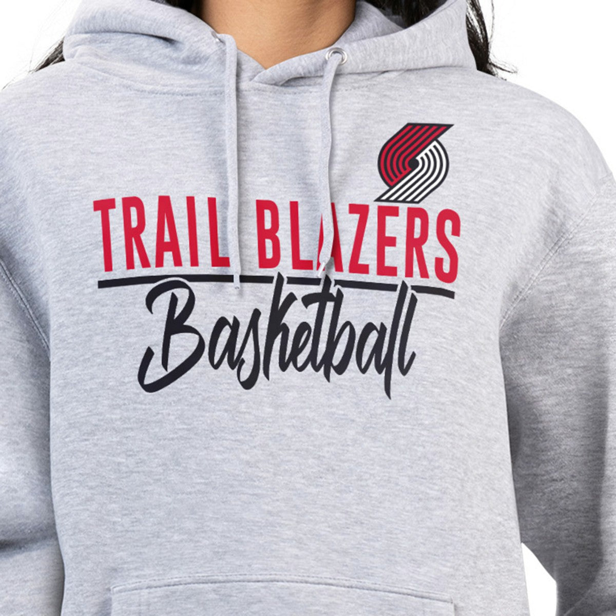 NBA - Portland Trail Blazers G-III 4Her by Carl Banks Women's Graphics Fleece Pullover Hoodie - Heather Gray