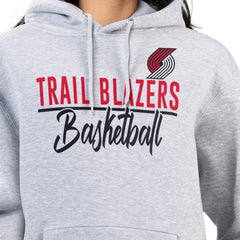 NBA - Portland Trail Blazers G-III 4Her by Carl Banks Women's Graphics Fleece Pullover Hoodie - Heather Gray