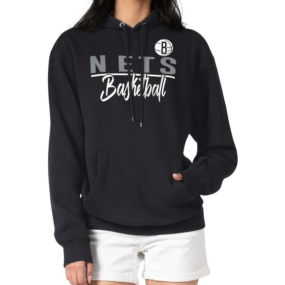 NBA - Brooklyn Nets G-III 4Her by Carl Banks Women's Graphics Fleece Pullover Hoodie - Black