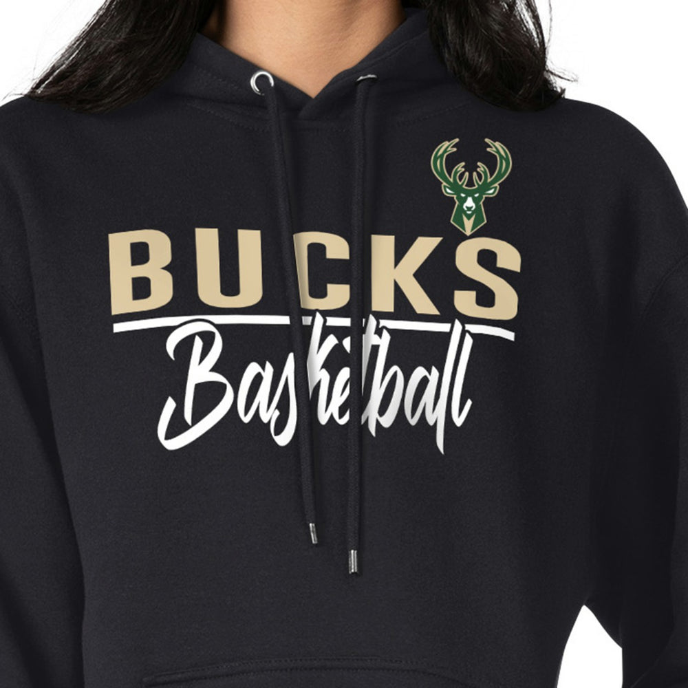 NBA - Milwaukee Bucks G-III 4Her by Carl Banks Women's Graphics Fleece Pullover Hoodie - Black
