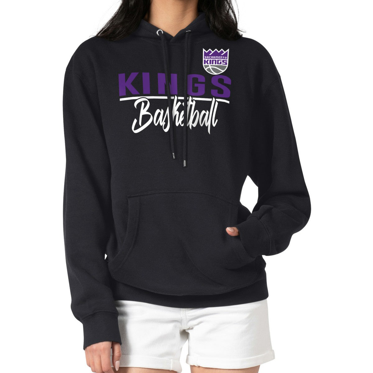 NBA - Sacramento Kings G-III 4Her by Carl Banks Women's Graphics Fleece Pullover Hoodie - Black