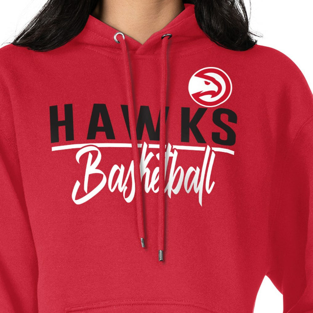 NBA - Atlanta Hawks G-III 4Her by Carl Banks Women's Graphics Fleece Pullover Hoodie - Red