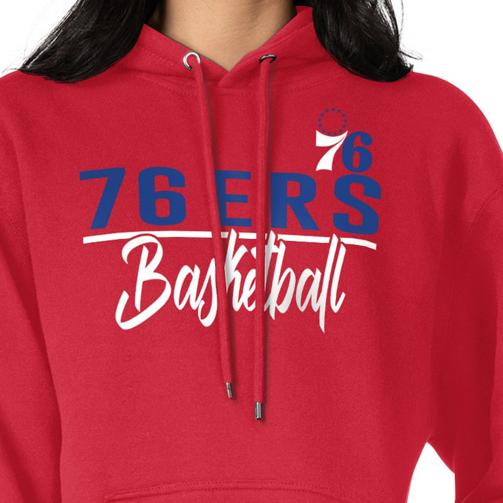 NBA - Philadelphia 76ers G-III 4Her by Carl Banks Women's Graphics Fleece Pullover Hoodie - Red