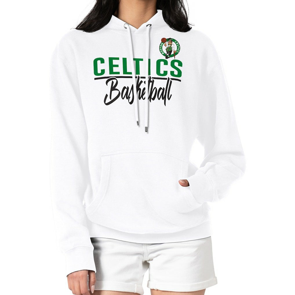 NBA - Boston Celtics G-III 4Her by Carl Banks Women's Graphics Fleece Pullover Hoodie - White