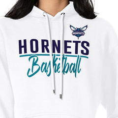 NBA - Charlotte Hornets G-III 4Her by Carl Banks Women's Graphics Fleece Pullover Hoodie - White