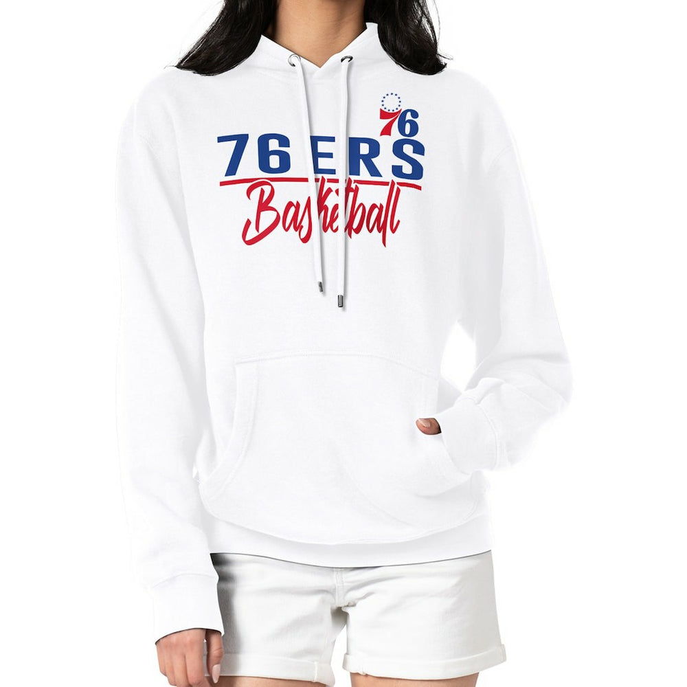 NBA - Philadelphia 76ers G-III 4Her by Carl Banks Women's Graphics Fleece Pullover Hoodie - White