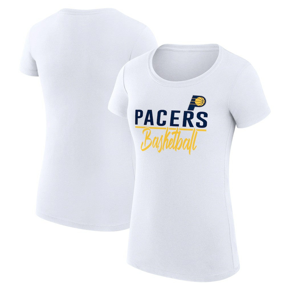 NBA - Indiana Pacers G-III 4Her by Carl Banks Women's Super-Slim Fit Lightweight Team Sport V-Neck T-Shirt - White