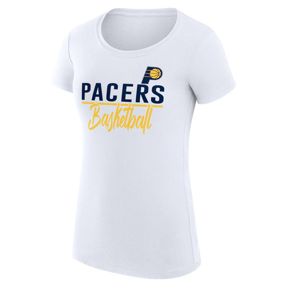 NBA - Indiana Pacers G-III 4Her by Carl Banks Women's Super-Slim Fit Lightweight Team Sport V-Neck T-Shirt - White