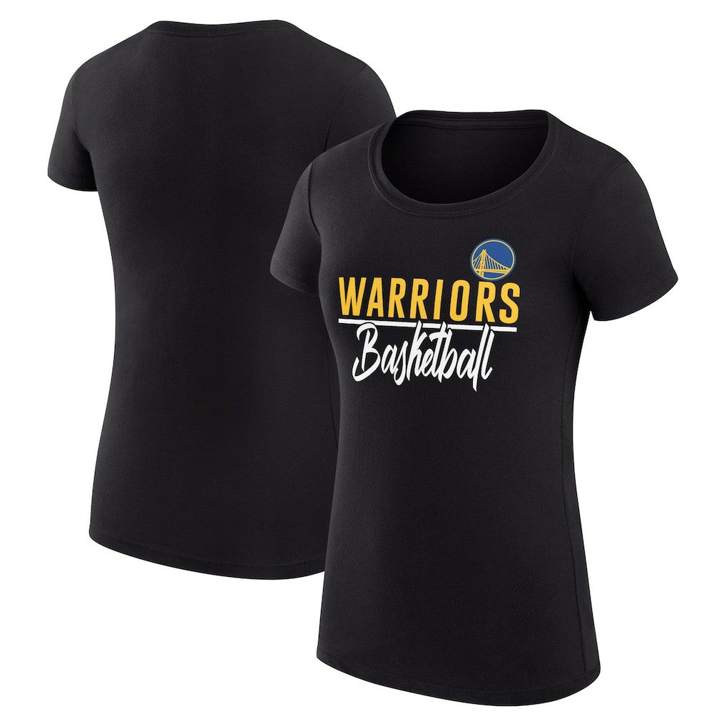NBA - Golden State Warriors G-III 4Her by Carl Banks Women's Super-Slim Fit Lightweight Team Sport V-Neck T-Shirt - Black