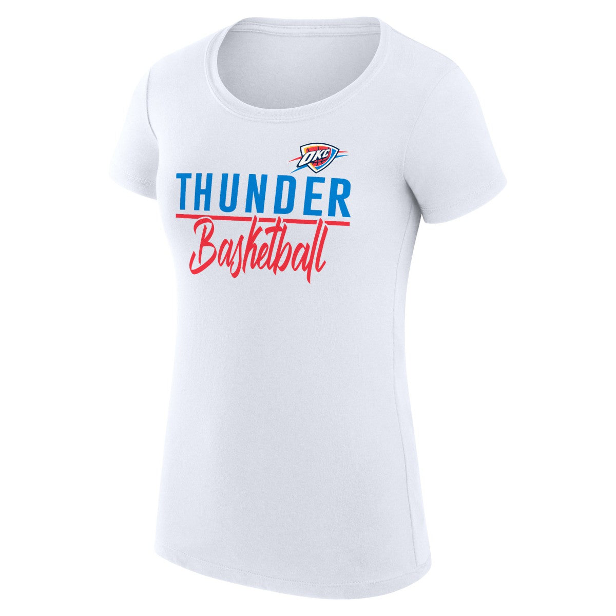 NBA - Oklahoma City Thunder G-III 4Her by Carl Banks Women's Super-Slim Fit Lightweight Team Sport V-Neck T-Shirt - White