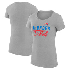 NBA - Oklahoma City Thunder G-III 4Her by Carl Banks Women's Super-Slim Fit Lightweight Team Sport V-Neck T-Shirt - Heather Gray