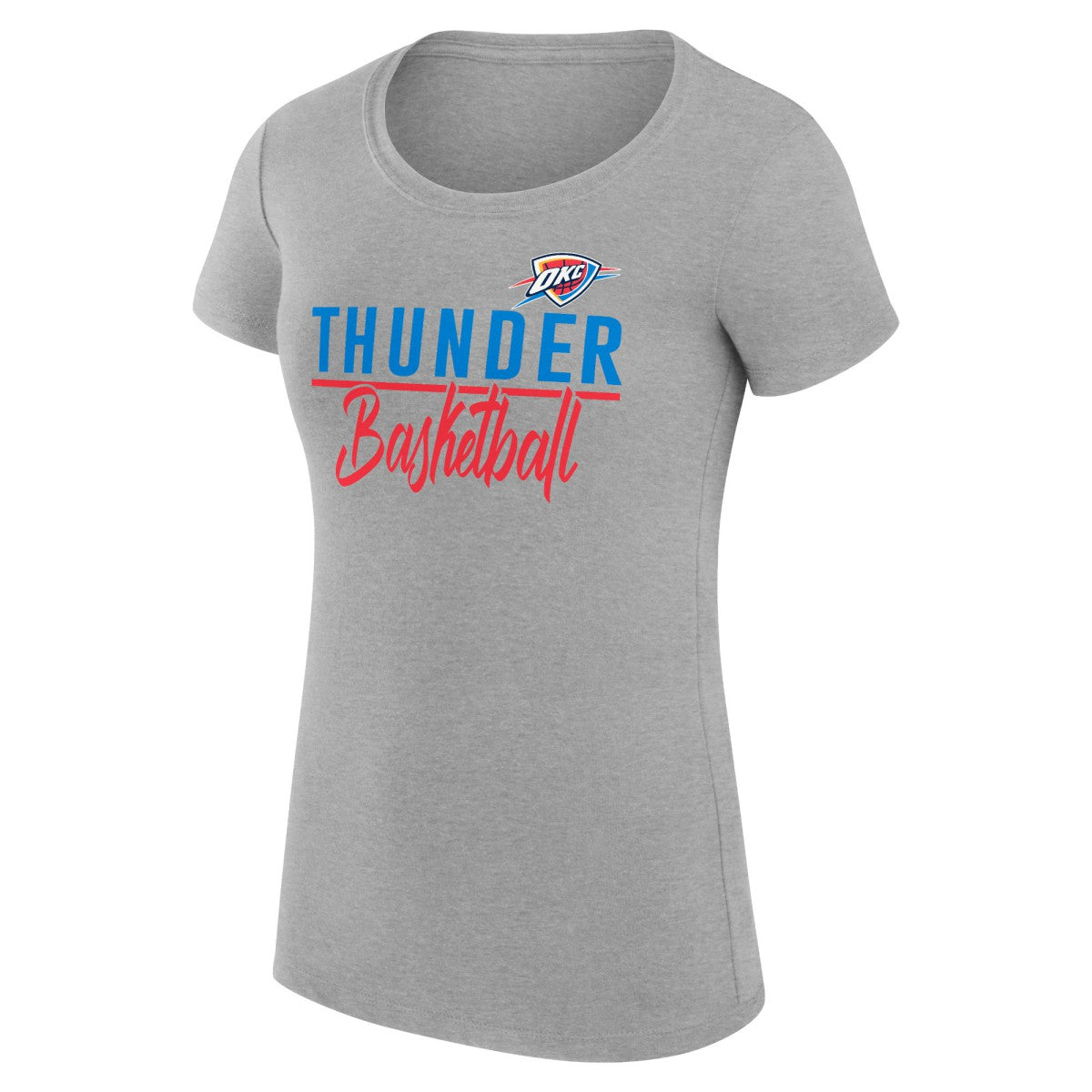 NBA - Oklahoma City Thunder G-III 4Her by Carl Banks Women's Super-Slim Fit Lightweight Team Sport V-Neck T-Shirt - Heather Gray