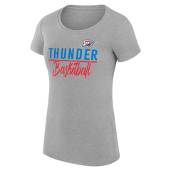 NBA - Oklahoma City Thunder G-III 4Her by Carl Banks Women's Super-Slim Fit Lightweight Team Sport V-Neck T-Shirt - Heather Gray