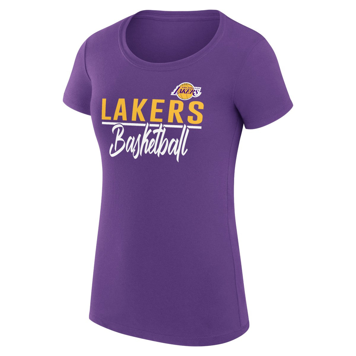 NBA - Los Angeles Lakers G-III 4Her by Carl Banks Women's Super-Slim Fit Lightweight Team Sport V-Neck T-Shirt - Purple