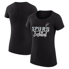 NBA - San Antonio Spurs G-III 4Her by Carl Banks Women's Super-Slim Fit Lightweight Team Sport V-Neck T-Shirt - Black