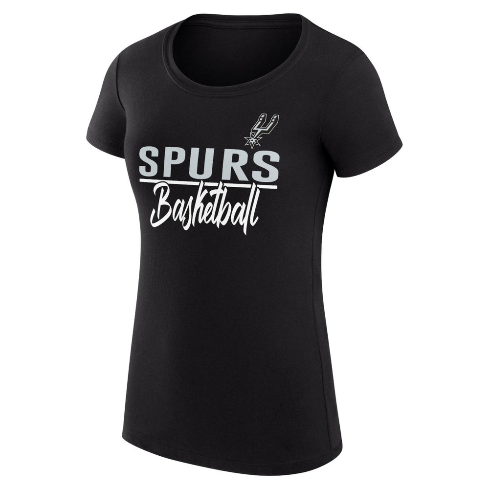 NBA - San Antonio Spurs G-III 4Her by Carl Banks Women's Super-Slim Fit Lightweight Team Sport V-Neck T-Shirt - Black