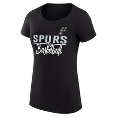 NBA - San Antonio Spurs G-III 4Her by Carl Banks Women's Super-Slim Fit Lightweight Team Sport V-Neck T-Shirt - Black