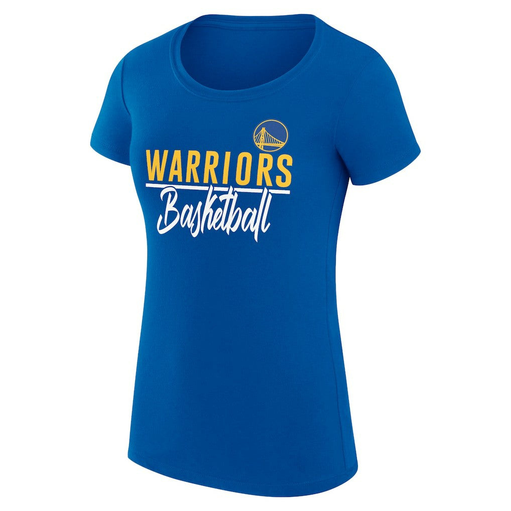 NBA - Golden State Warriors G-III 4Her by Carl Banks Women's Super-Slim Fit Lightweight Team Sport V-Neck T-Shirt - Royal