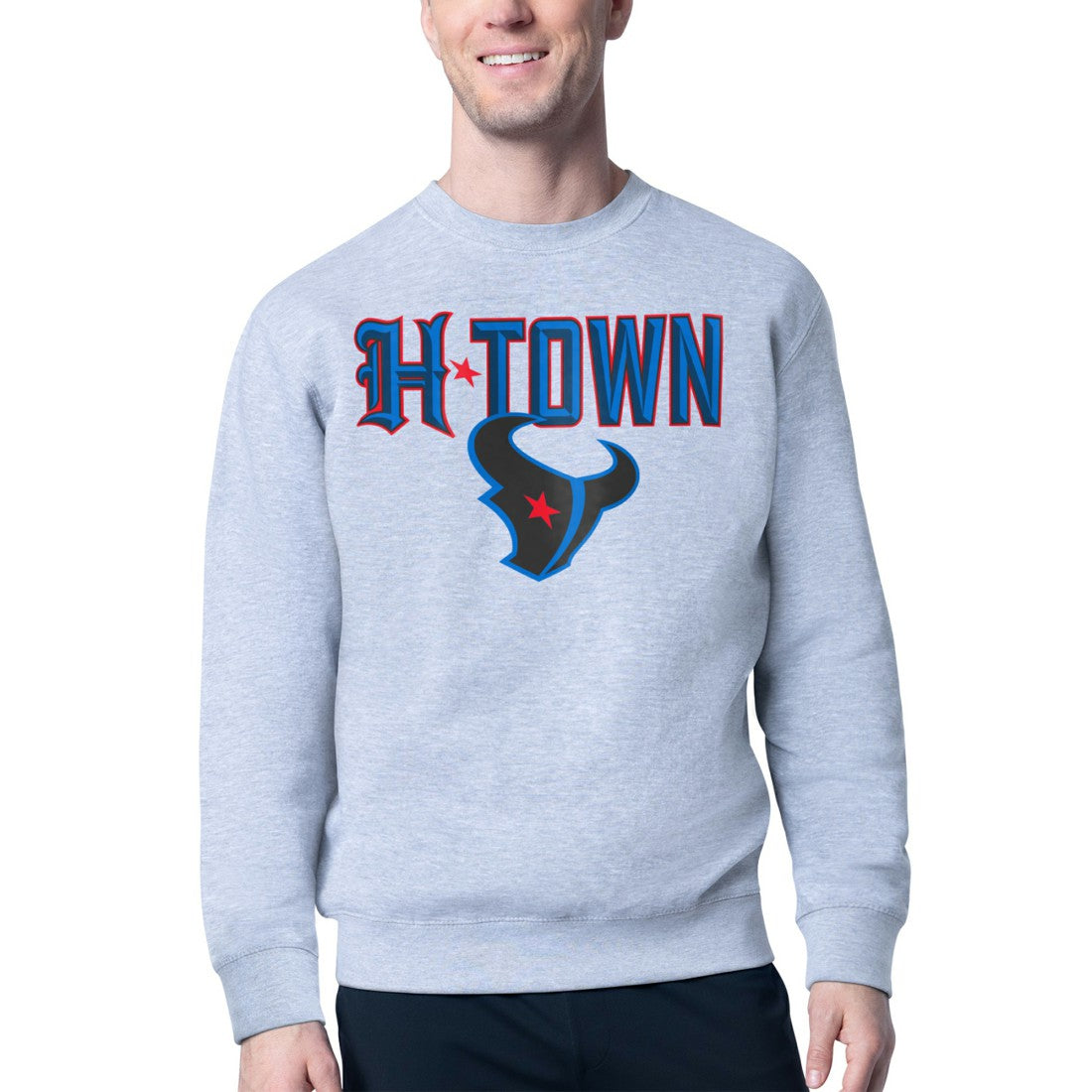 Houston Texans Starter H-Town Graphic Fleece Pullover Sweatshirt Heather Gray - NFL