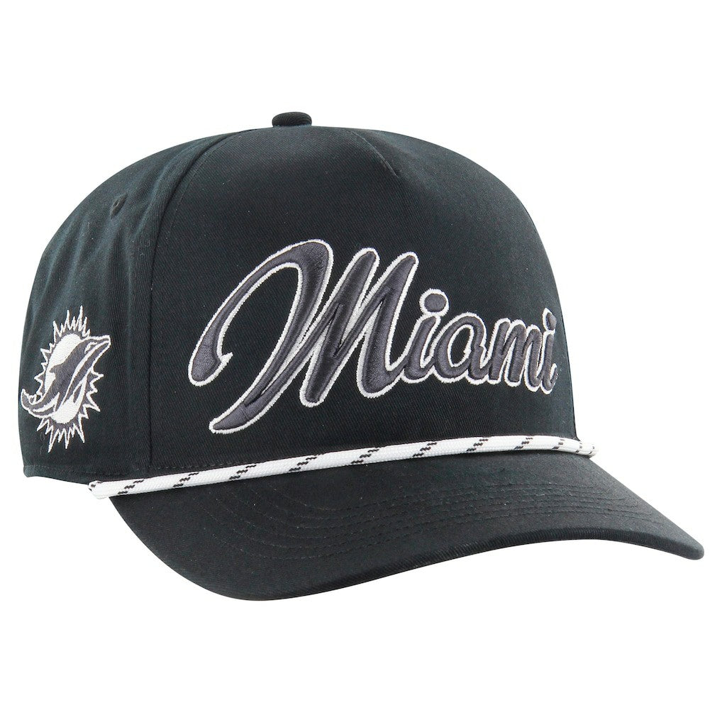 Miami Dolphins '47 Overhand Speckle Hitch Adjustable Hat Black - 47 brand