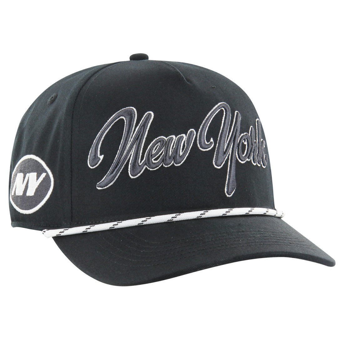 New York Jets '47 Overhand Speckle Hitch Adjustable Hat Black - 47 brand