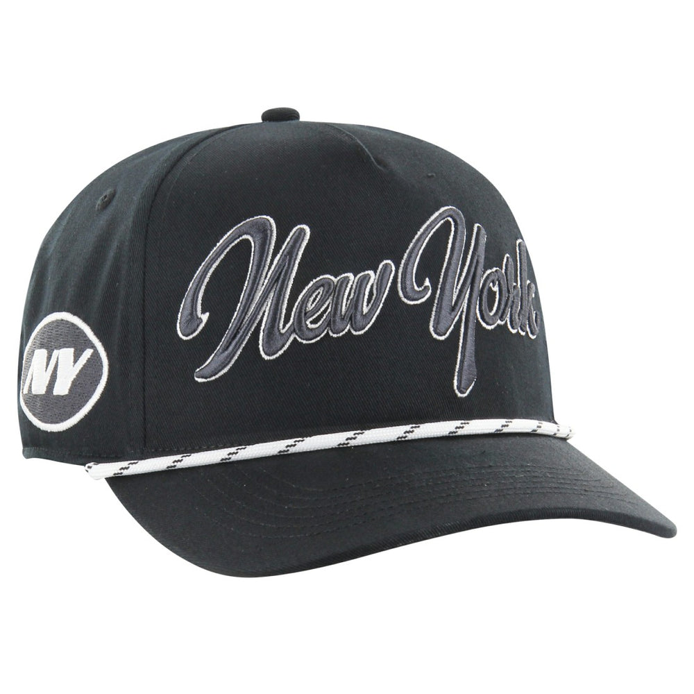 New York Jets '47 Overhand Speckle Hitch Adjustable Hat Black - 47 brand