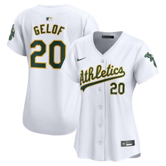 Zack Gelof Athletics Nike Women's Home Limited Player Jersey – White | MLB Jerseys