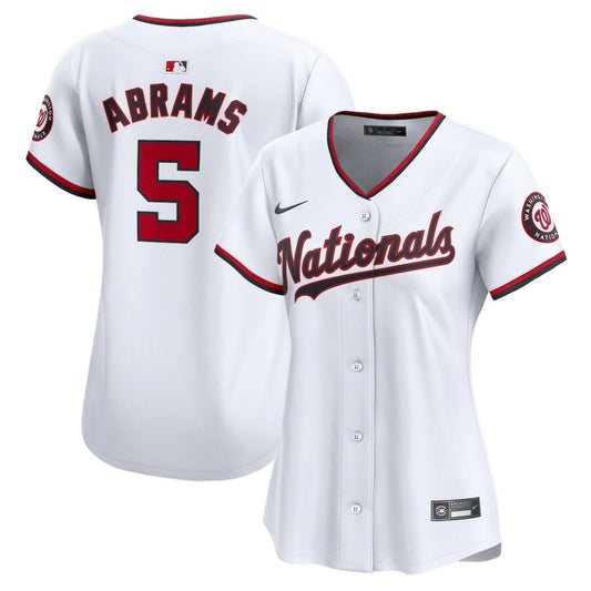 CJ Abrams Washington Nationals Nike Women's Home Limited Player Jersey – White | MLB Jerseys