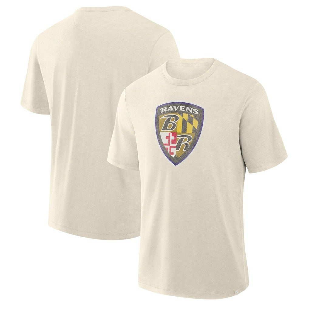 Baltimore Ravens Slub T-Shirt Cream - Fanatics