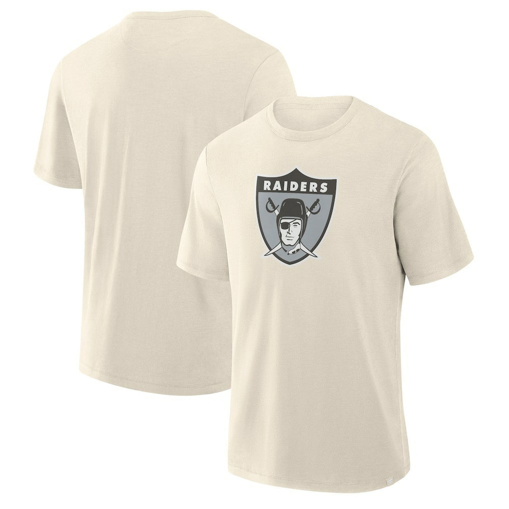 Las Vegas Raiders Slub T-Shirt Cream - Fanatics