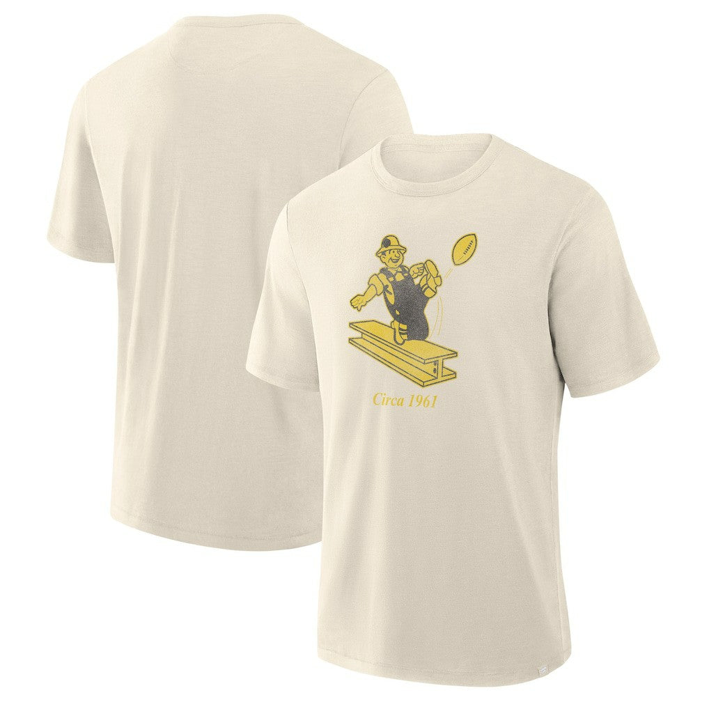 Pittsburgh Steelers Slub T-Shirt Cream - Fanatics