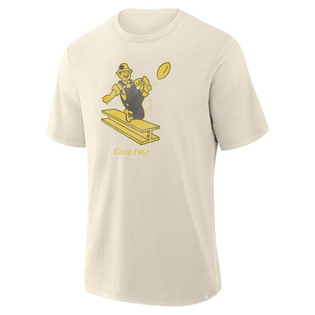 Pittsburgh Steelers Slub T-Shirt Cream - Fanatics