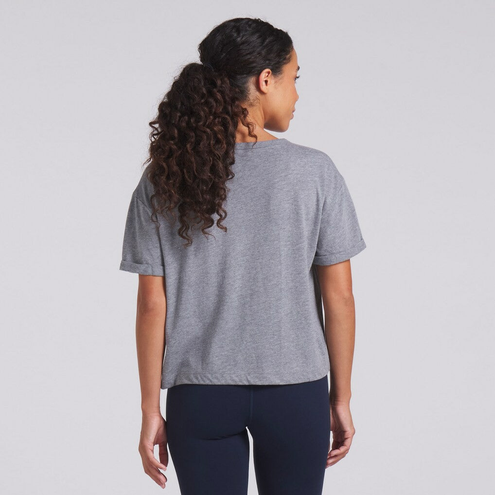 Dallas Cowboys Women's Swing Pass Tri-Blend Boxy T-Shirt Heather Gray - Fanatics