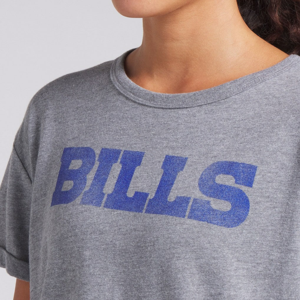 Buffalo Bills Women's Swing Pass Tri-Blend Boxy T-Shirt Heather Gray - Fanatics
