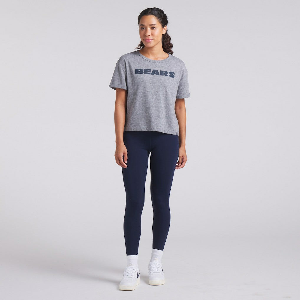 Chicago Bears Women's Swing Pass Tri-Blend Boxy T-Shirt Heather Gray - Fanatics