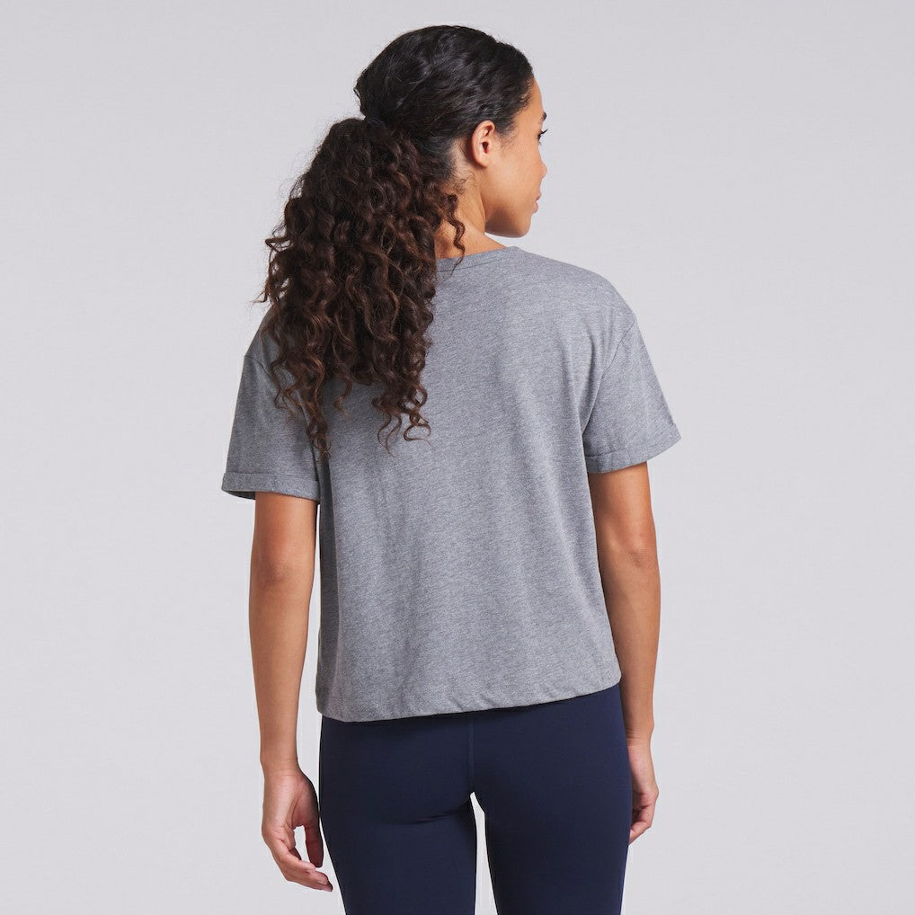Chicago Bears Women's Swing Pass Tri-Blend Boxy T-Shirt Heather Gray - Fanatics