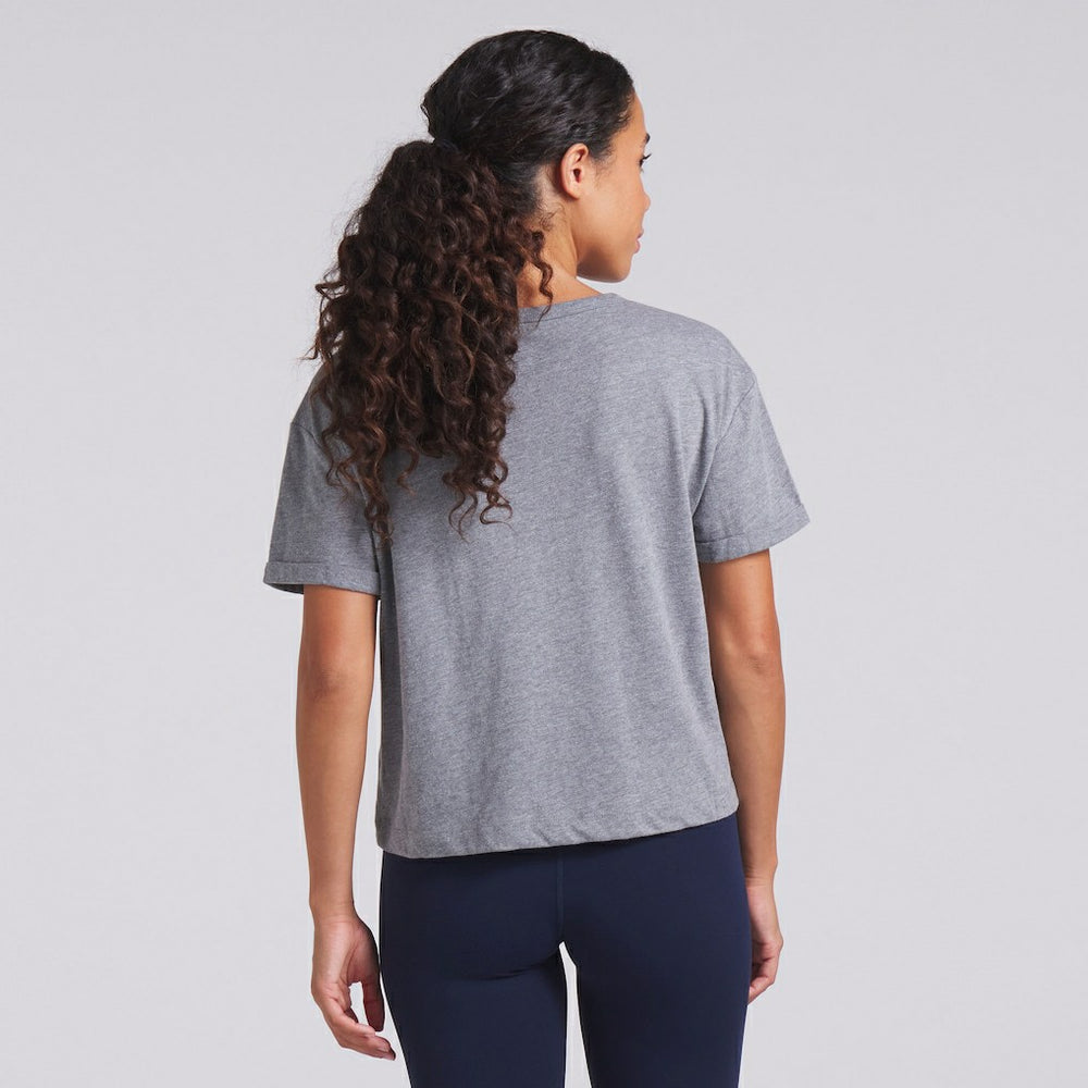 Chicago Bears Women's Swing Pass Tri-Blend Boxy T-Shirt Heather Gray - Fanatics