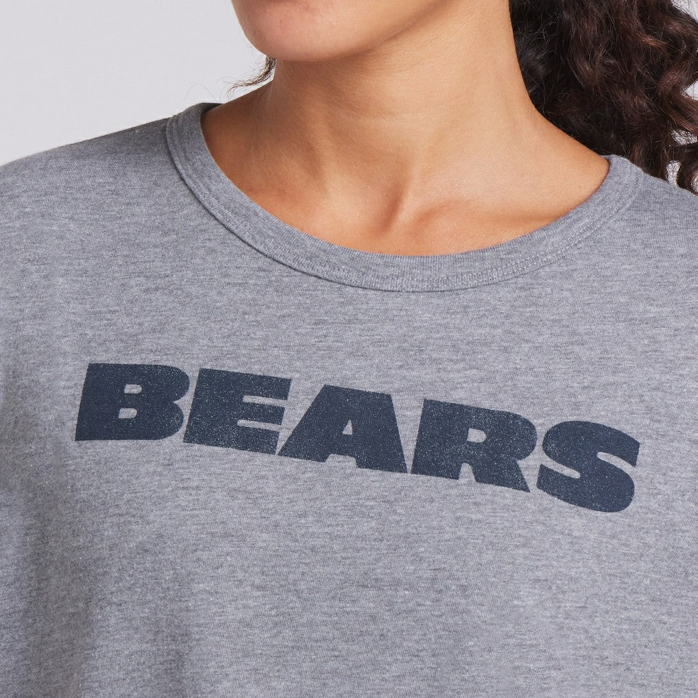 Chicago Bears Women's Swing Pass Tri-Blend Boxy T-Shirt Heather Gray - Fanatics