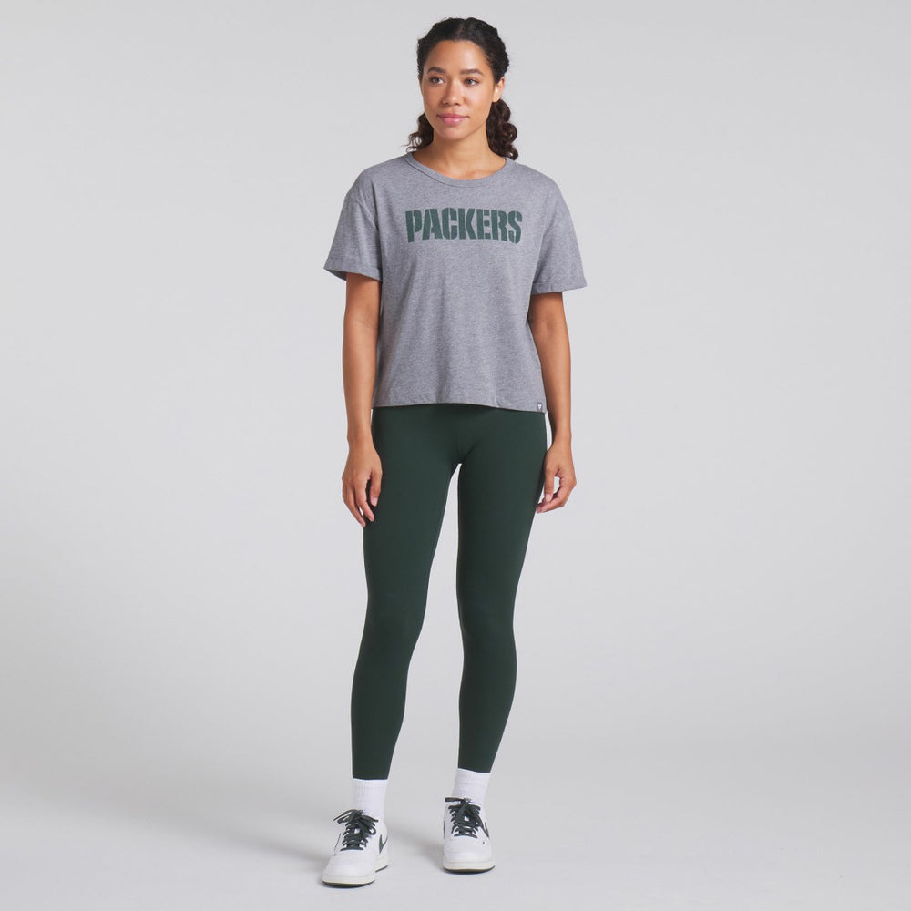 Green Bay Packers Women's Swing Pass Tri-Blend Boxy T-Shirt Heather Gray - Fanatics