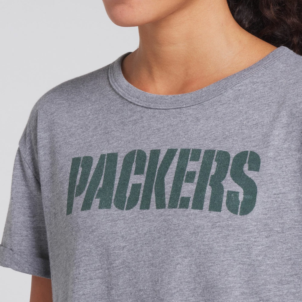 Green Bay Packers Women's Swing Pass Tri-Blend Boxy T-Shirt Heather Gray - Fanatics