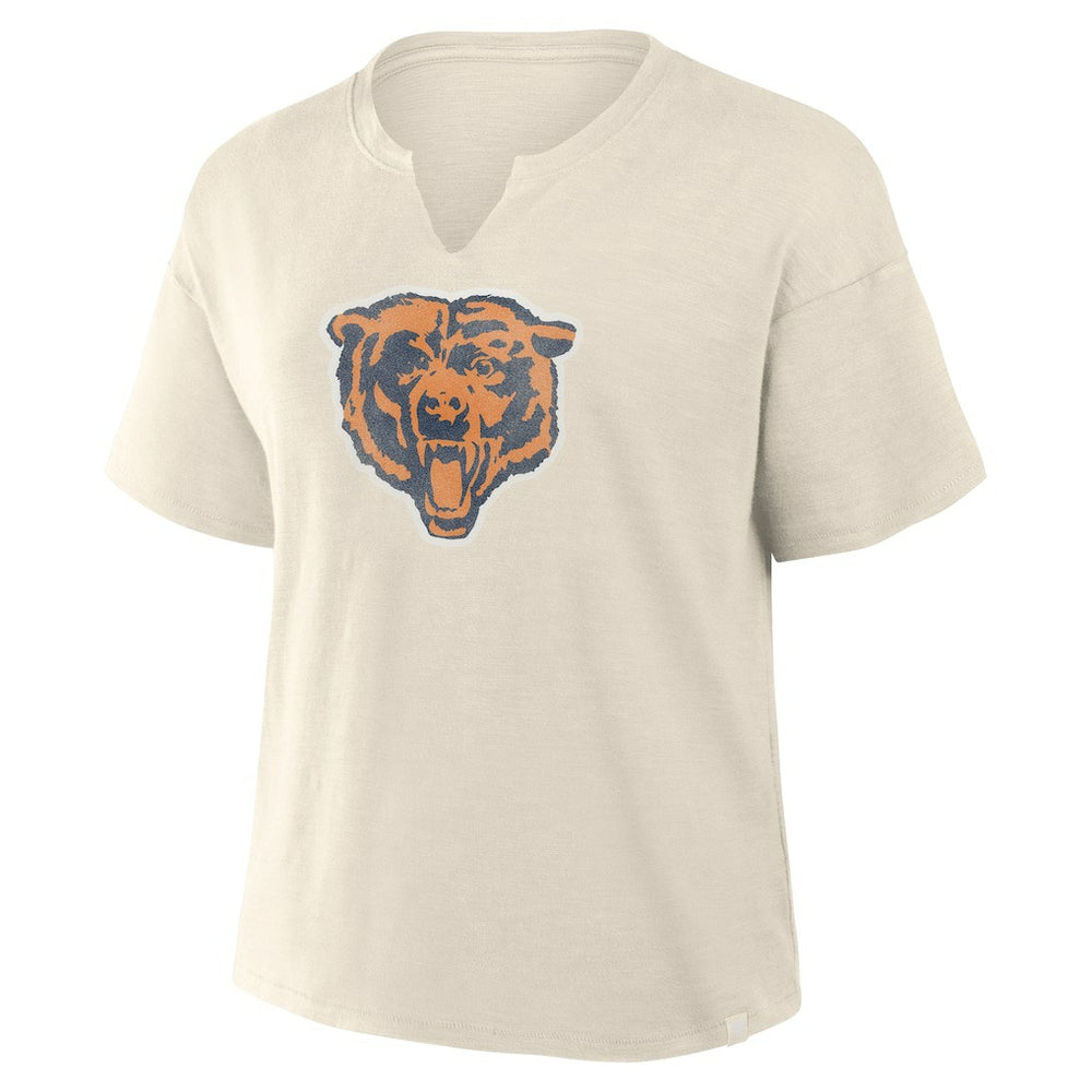 Chicago Bears Women's Trick Play Slub Boxy T-Shirt Cream - Fanatics